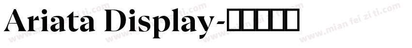 Ariata Display字体转换